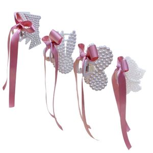 French Style Retro Cross-border Handmade Children's Elegant Strap Grab <b>Clip</b> Pearl Shape Crystal Hairpin Christmas Gift - Product Image 5
