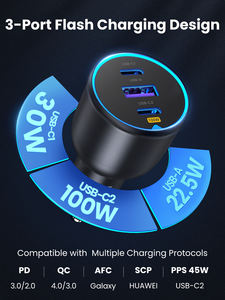 <span class=keywords><strong>Cargador</strong></span> de Coche Rápido UGREEN de 130W USB C con Cable PD para Xiaomi, <span class=keywords><strong>iPhone</strong></span> 17, Samsung Galaxy S25, Laptops, <span class=keywords><strong>Cargador</strong></span> de Coche USB C Rápido QC4 - Product Image 2