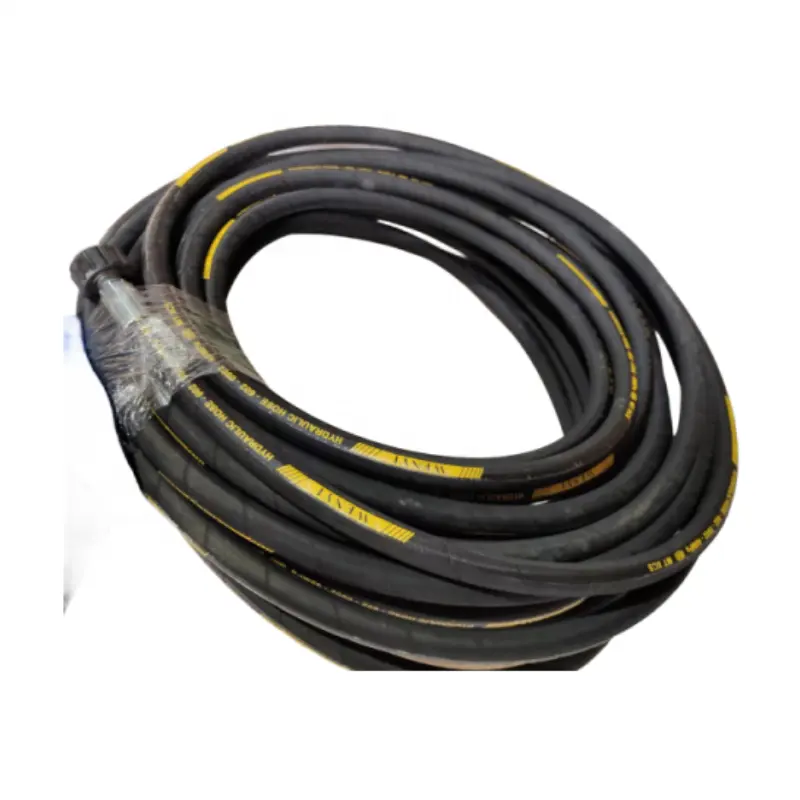 Tubo idraulico flessibile nero ad alta pressione 10mm filo di acciaio intrecciato in gomma sintetica intrecciata con servizio di taglio