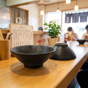 Guangzhou Factory Supply 7 Inch Black Melamine Round Noodle <strong>Ramen</strong> Bowls <strong>Set</strong> - Product Image 4