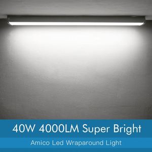 ไฟ LED แบบเส้นตรงติดเพดาน 4 ฟุต ติดตั้งบนพื้นผิว อะลูมิเนียม แสงสีขาวเย็น 5000K IP44 สำหรับอาคารสำนักงาน ดีไซน์มินิมอล - Product Image 6