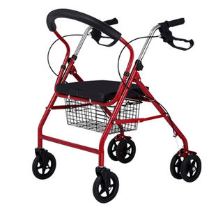 Marcheur et chariot de déambulateur adulte à 4 roues en aluminium pliant léger pour les personnes âgées - Product Image 2