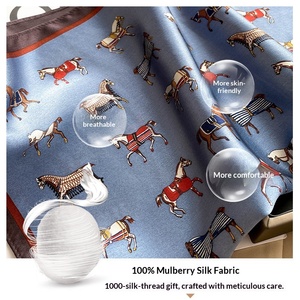 Écharpe carrée en soie pour femmes, style coréen, imprimé animal, printemps et automne - Product Image 2