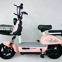 Scooter électrique à 2 roues avec moteur avant 48V 1000W, cadre en acier, roues de 14 pouces, tableau de bord numérique pour freins à tambour, usage adulte