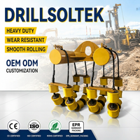 Опора для буровых штанг Drillsoltek HDD с полиуретановыми роликами для монтажа трубопроводов