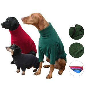 Stylish Luxury 2 Legged Puppy Fleece <strong>Dog</strong> Apparel Water Repellent Warm Large Fluffy Stretch Fleece <strong>Pyjamas</strong> for <strong>Dogs</strong> - Product Image 1