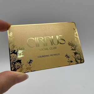 <span class=keywords><strong>Carte</strong></span> de visite personnalisée en acier inoxydable, plaqué or mat/brillant, logo gravé, texture brossée pour cadres - Product Image 3