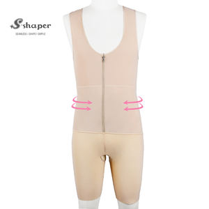 S-SHAPER colombien post-chirurgie Shapewear pour hommes Body de compression avec soutien zippé Shapers chirurgicaux de transfert de graisse - Product Image 5