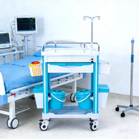 Chariot de premiers secours portable en alliage d'aluminium et plastique ABS, utilisation en hôpital, hôtel, atelier, supermarché, boîte à médicaments multifonction