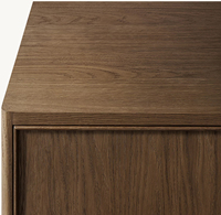 Buffet moderne de luxe en bois avec 4 portes pour salon et usage hôtelier