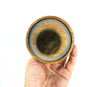 Nhà Tự Nhiên Thủy Tinh Nhỏ Mật Ong Lọ <span class=keywords><strong>Container</strong></span> Cho Xi-rô Với Keo Gáo Bằng Gỗ Và Nắp - Product Image 2