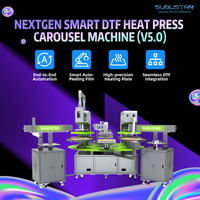 Presse à chaud rotative entièrement automatique SUBLISTAR DTF, machine à transfert d'impression DTF à 6 stations pour t-shirt
