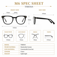 Monturas Ópticas Cuadradas Clásicas de Acetato para Hombre, Gafas de Diseño de Lujo, Venta al Por Mayor, Logotipo Personalizado, OEM, ODM, Muestras en 7 Días, Directo de Fábrica