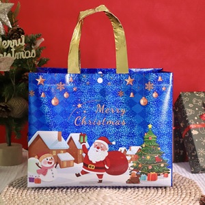 Bolsa de Regalo Plegable Ecológica de Lujo, No Tejida, con Impresión y Logotipo Personalizados para Promoción Navideña y Empaque de Ropa - Product Image 4
