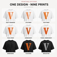 T-shirt décontracté surdimensionné 100 % coton 230 g/m² pour homme, logo personnalisé par transfert thermique, col rond, vente en gros, usine en Chine