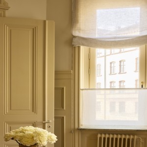 Custom Sheer Roman <b>Shades</b> <b>Light</b> Filtering Linen Look Window Blinds for Hotel Apartment Interior Projects - Product Image 2