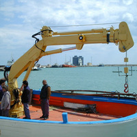 Grue marine à flèche articulée de 12 tonnes, grue de pont de navire à bras pliant hydraulique, certifiée BV CCS pour levage offshore
