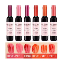 Vente en gros 6 couleurs mat bouteille de vin brillant à lèvres teinte à lèvres liquide rouge à lèvres eau mate organique coréen joue et lèvre teinte