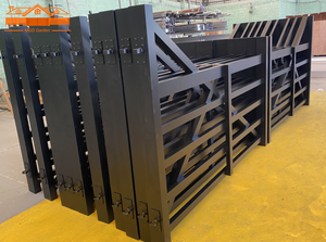 Super fábrica de fabricación de seguridad puertas batientes puerta de aluminio Puerta de granja Rancho puerta de entrada - Product Image 4