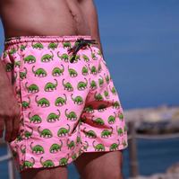 Shorts de bain personnalisés en polyester imperméable pour homme, entrejambe de 5 pouces, pour la plage et l'été