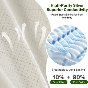 带银纤维有机棉的接地治疗按摩床单，可改善睡眠和健康状况 - Product Image 2