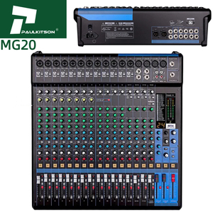 Paulkitson MG20 Mixer Audio Digital Profesional 20-Kanal dengan Konstruksi Logam - Pengontrol <span class=keywords><strong>DJ</strong></span> & Sistem Suara - Product Image 1