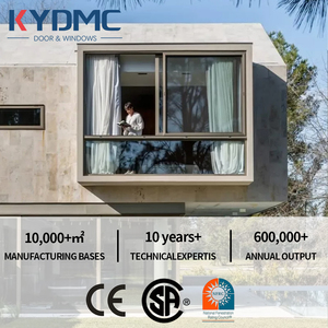 Fenêtre coulissante résidentielle américaine NFRC à trois rails, en alliage d'aluminium, <span class=keywords><strong>double</strong></span> <span class=keywords><strong>vitrage</strong></span>, cadre noir. - Product Image 2