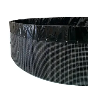 China Manufacture Large Capacity 50000 Liters Fish Tank Suppliers Pvc Tarpaulin Steel Mesh Fish Farming Tank for Outdoor