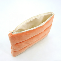 Sac de maquillage en polaire Terry Tower, fermeture éclair, portable, pour produits de soin de la peau, sac de rangement en peluche, sac cosmétique moelleux en tissu éponge tendance