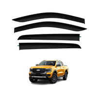 Auto Car Door Sun Vent Visor Fibra de carbono Deflector de viento All-Weather Guard Windows Viseras para Ford Ranger T9 2022-