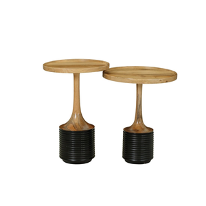 Elegante Mesa Auxiliar de Madera Maciza Natural, Mueble de Sala de Estar, Mesa Auxiliar de Madera Resistente para Sofá, Mesa de Centro para Café - Product Image 6