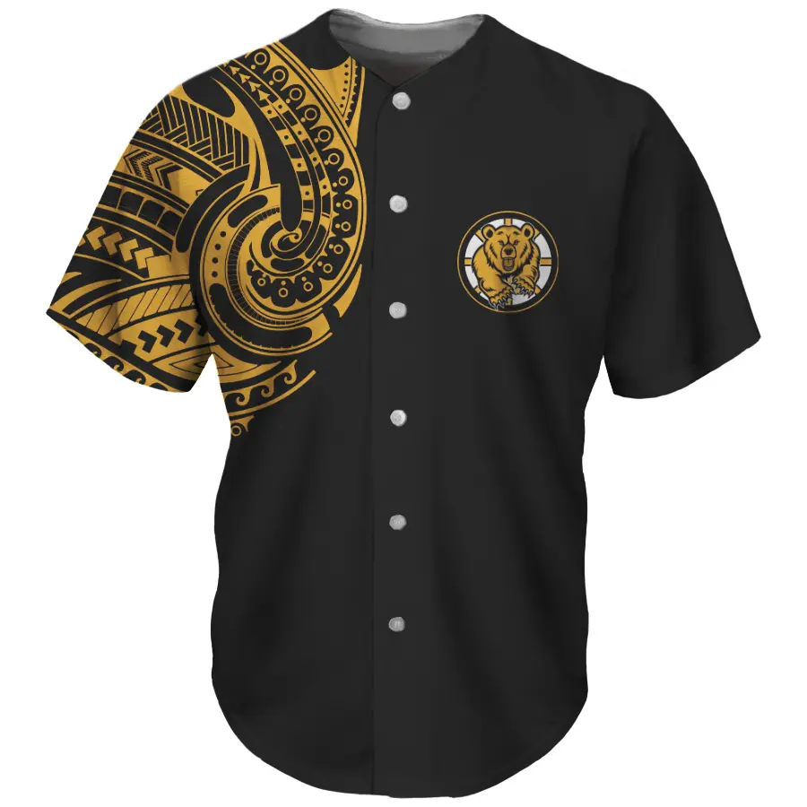 New Design Polynesian Traditional Tribal Style Printed Casual Button-Down Hawaii Plus Size Shirt Customize Shirts Men's Shirts