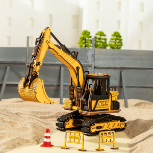 Robotime rokr DIY lắp ráp thu nhỏ đồ chơi tg508k máy xúc bằng gỗ xe mô hình <span class=keywords><strong>Kit</strong></span> 3D Câu Đố gỗ thủ công mỹ nghệ - Product Image 2