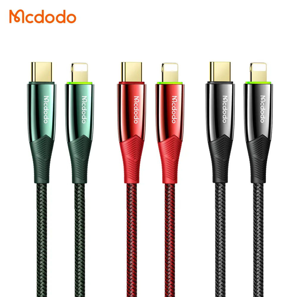 Mcdodo 20w Auto power off smart fast charging 36w for ipad charger cable usb type c to lighting pd cable for iphone12 for iPad