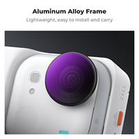 Kit de filtres ND PL multi-couches polarisants à densité neutre K&F Concept, 4 pièces, étanche, compatible avec Insta360 GO Ultra