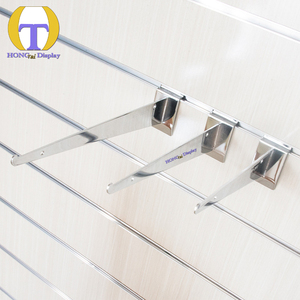 Nhà máy tùy ChỉNh Nóng bán bạc & màu đen 12 inch Chrome kim loại Kệ khung giá cho slatwall hiển thị móc - Product Image 6