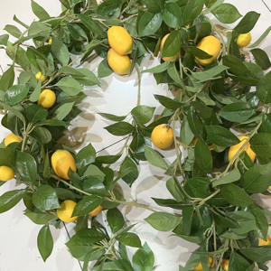 Piante artificiali fuori frutti appesi vite verde finto <span class=keywords><strong>giallo</strong></span> limoni ghirlanda decorazioni ristorante decorazione - Product Image 5