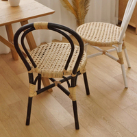Chaise de salle à manger en rotin écologique, fabriquée à la main, en matériaux naturels, mobilier de restaurant, chaise de salle à manger