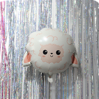 Cymylar Nouveautés Tête de Mouton Ballon Mignon Tête de Mouton Feuille Ballon pour Enfants Décoration de Fête