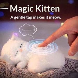 Juguete de Peluche de Gato de Algodón con Sonidos, Muñeco de Gatito Suave, Regalo Romántico para Amantes de Mascotas, Esposa, Novia - Product Image 1