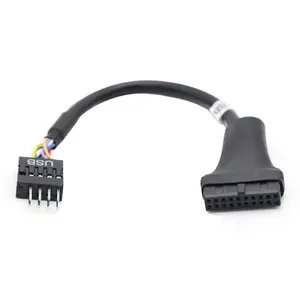 OEM 1 adet USB 3.0 20-Pin erkek USB 2.0 9-Pin anakart başlık dişi adaptör kablo