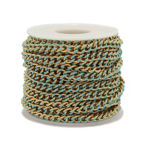 LS- B4246 Los llaveros multicolores más nuevos, venta al por mayor, cadena chapada en oro de 18 quilates, Gargantilla de cadena cubana a granel, collar de buena calidad - Product Image 6