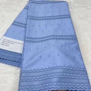 Tissu de Dentelle Polie Africaine <span class=keywords><strong>Luxe</strong></span> Coton Blanc Polonais Suisse Pour Hommes Fête Mariage Haute Qualité - Product Image 4