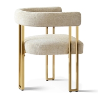Fauteuil de salon moderne pour la maison et l'hôtel, chaise de salle à manger, fauteuil d'appoint avec accoudoirs