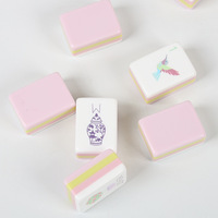 Jeu de Mahjong Portable en Acrylique Épais Or Rose avec Logo Personnalisé Américain Gravé – Idéal pour Cadeau ou Divertissement de Table
