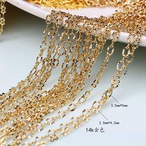 14k 18K gói màu vàng bảo vệ <span class=keywords><strong>8</strong></span> hình hướng dương long lanh chuỗi Tự Làm Thủ Công bán thành chuỗi vòng cổ - Product Image 2