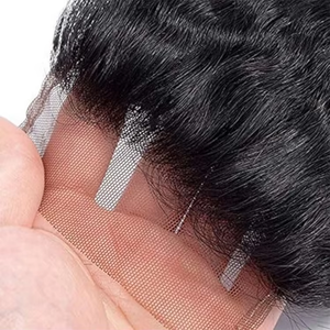 Offre Spéciale vente en gros 4X4 5X5 HD dentelle seulement Invisible transparent dentelle fondre peau cheveux raides dentelle fermeture brésilienne perruque de cheveux humains - Product Image 2