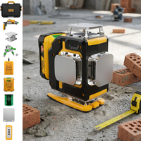 Niveau laser industriel 4D vert DEGLASERS 16 lignes, durable, fabriqué en Chine, kit de nivellement avec batterie au lithium rechargeable 12V