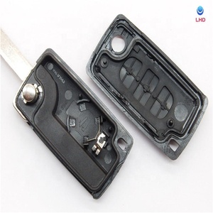 3 boutons Flip Clé À Distance Coque Clé pour PEUGEOT 407 <span class=keywords><strong>307</strong></span> 308 607 CE0536 Noir Parfait ABS Remplacer Étui à Clés De Voiture 30 Pièces - Product Image 4