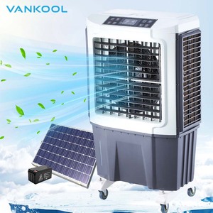 Refroidisseur <span class=keywords><strong>d</strong></span>'<span class=keywords><strong>air</strong></span> par évaporation portable industriel à énergie solaire, <span class=keywords><strong>ventilateur</strong></span> de refroidissement par évaporation sur pied avec interrupteur de commande de 120 litres - Product Image 1